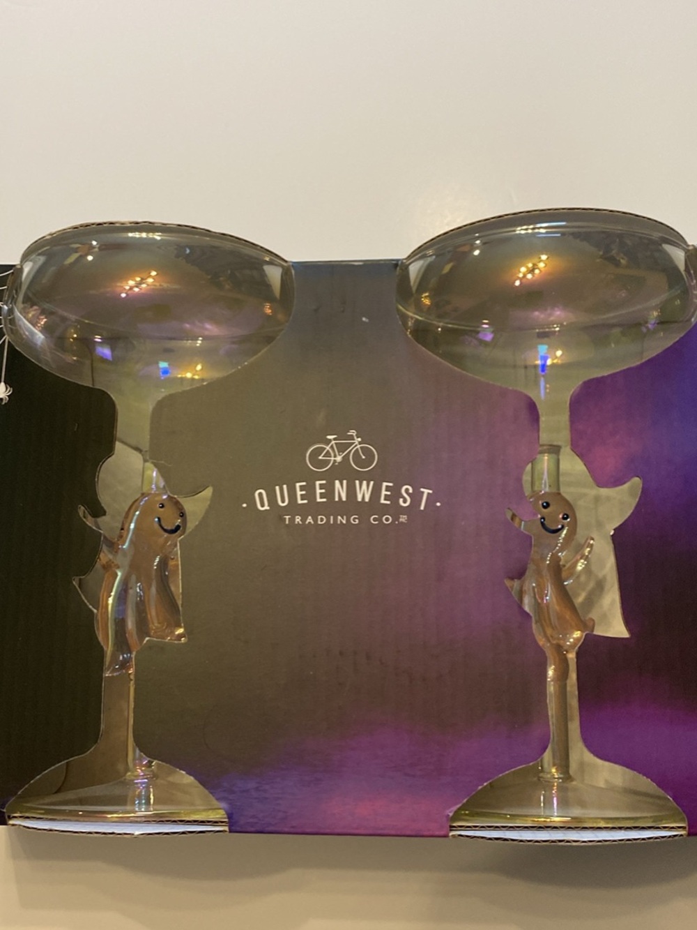 Iridescent Dolphin Stemless Wine Glasses - Silver (Set of 2)
